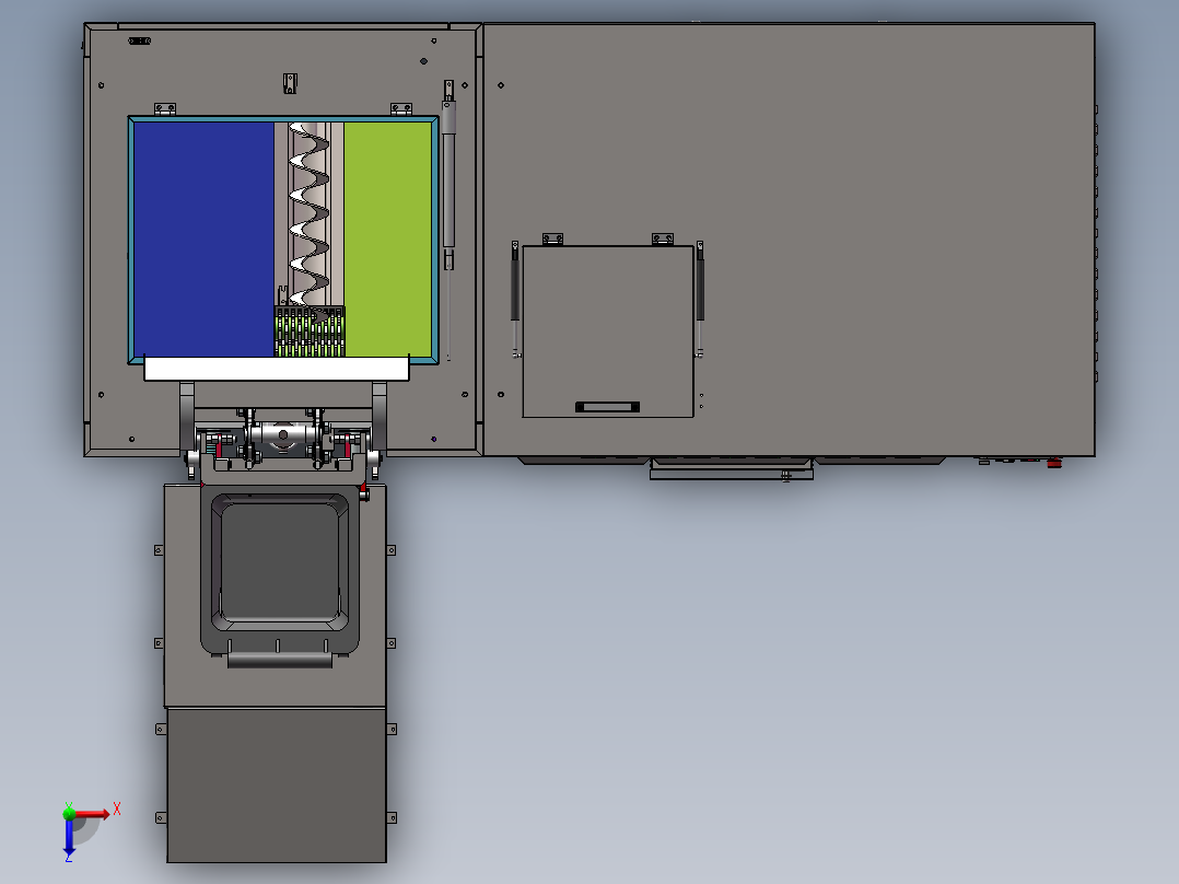 分体式微生物垃圾处理设备sw16可编辑俯视图