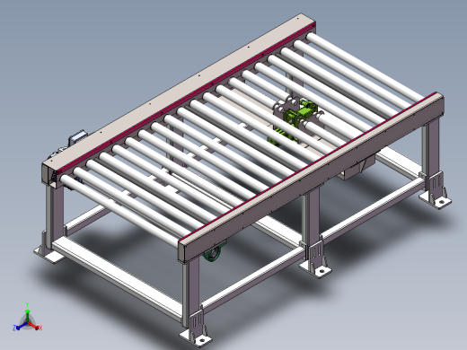 2M单层积放辊筒线sw14可编辑