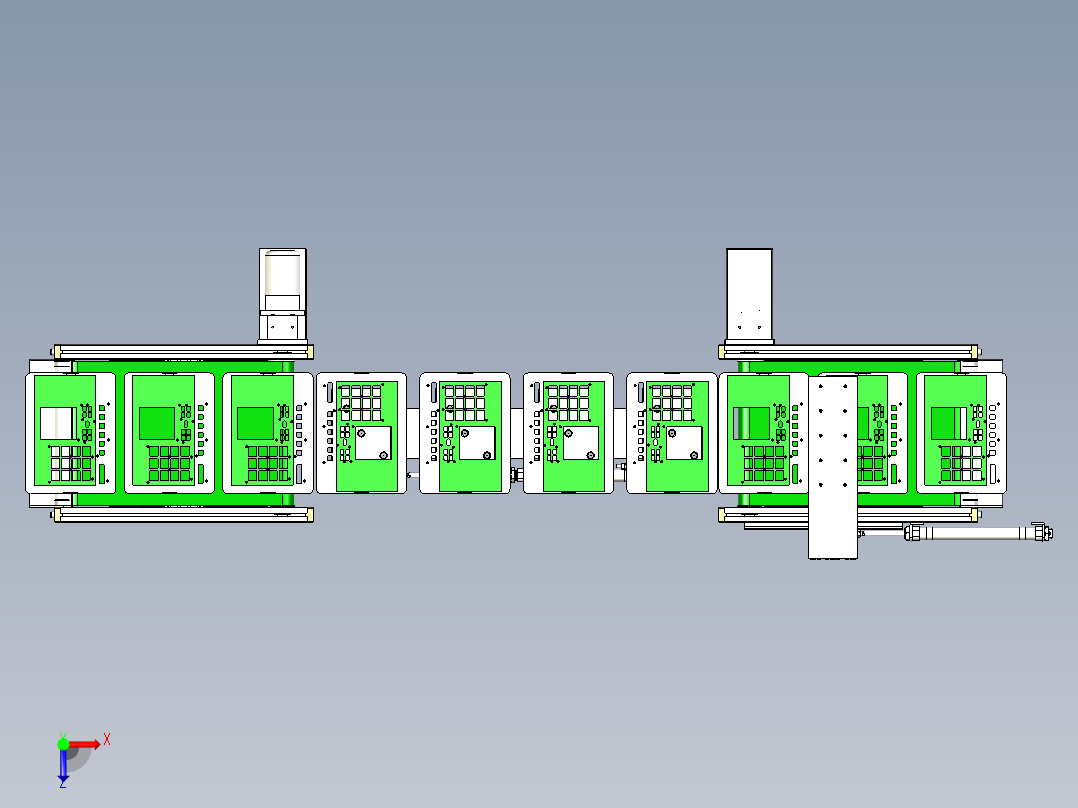 平板学习机外壳输送线设计俯视图