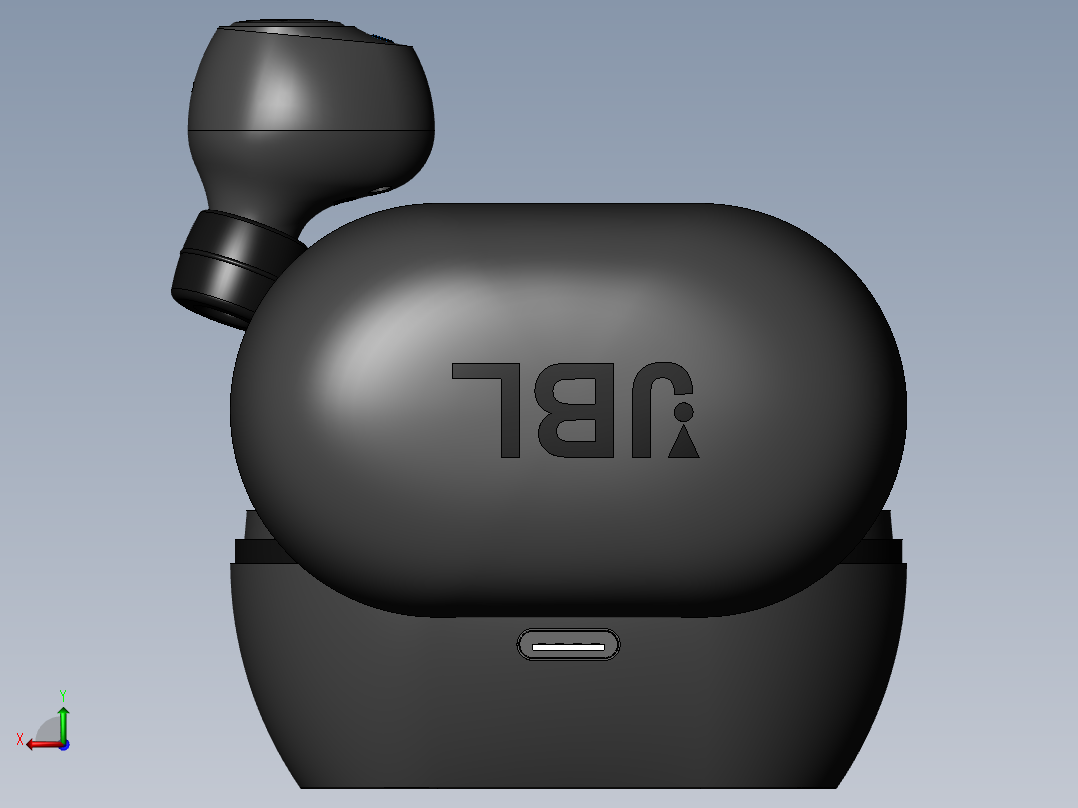 无线蓝牙耳机后视图