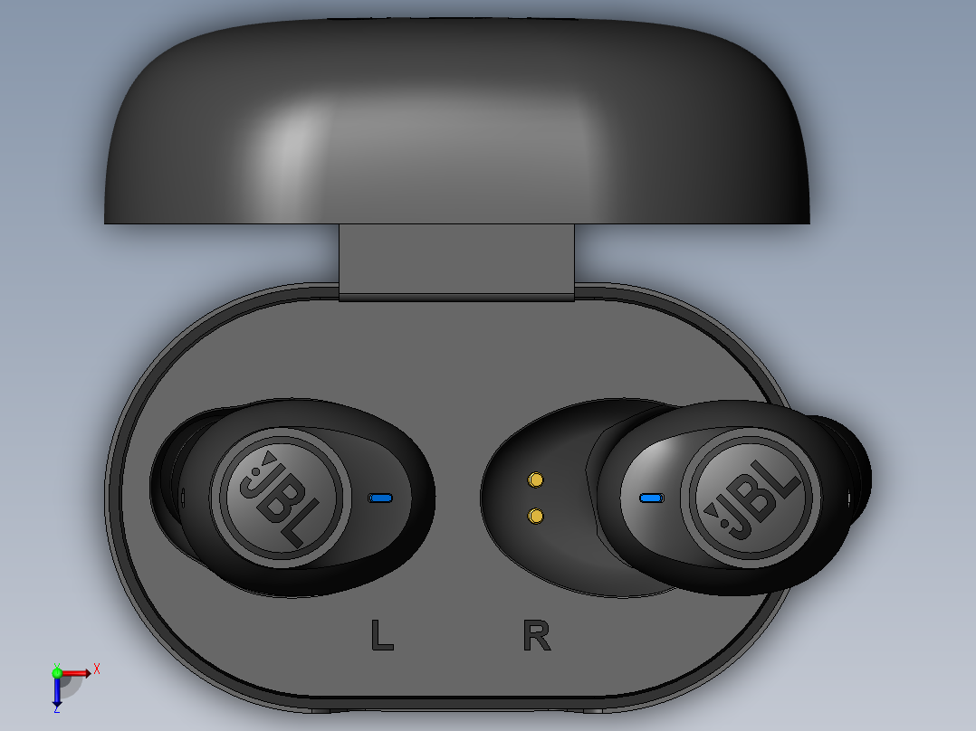 无线蓝牙耳机俯视图