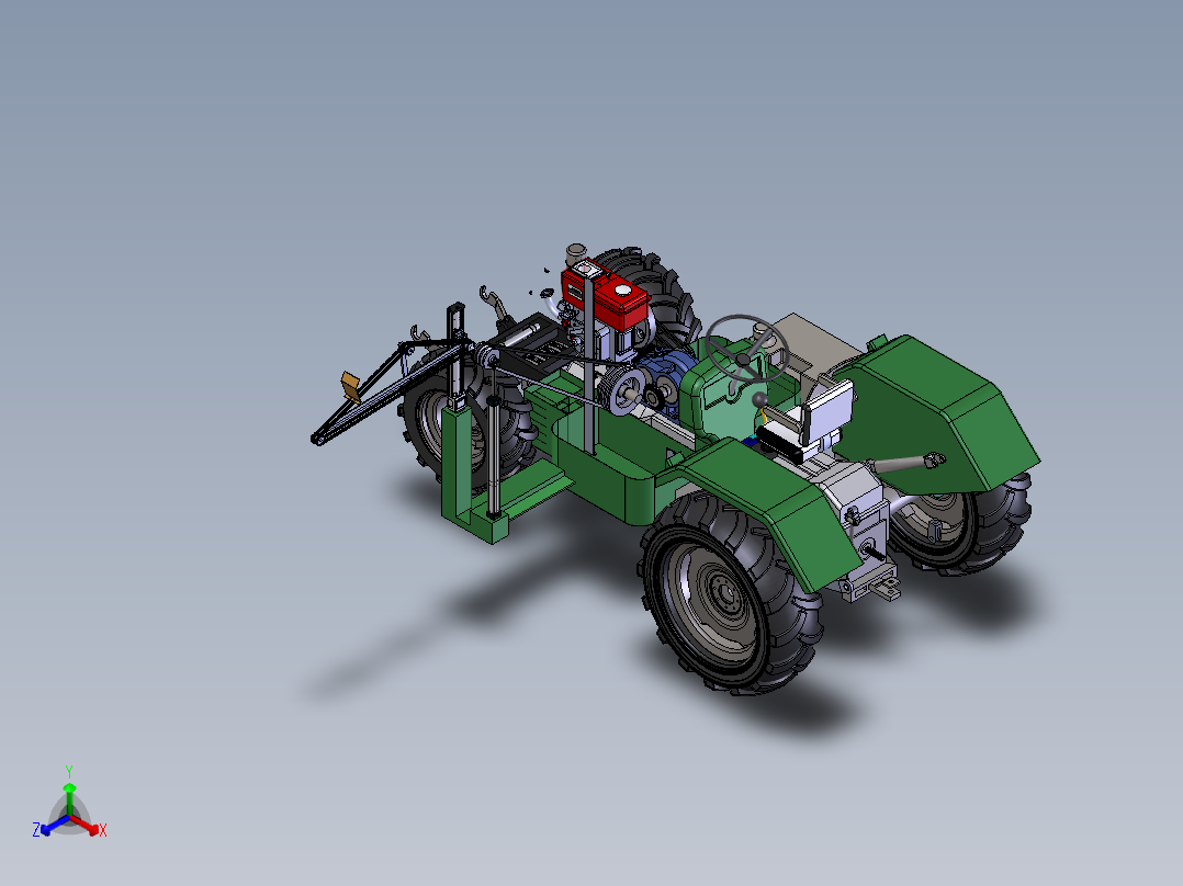 抛沙机正等轴测图