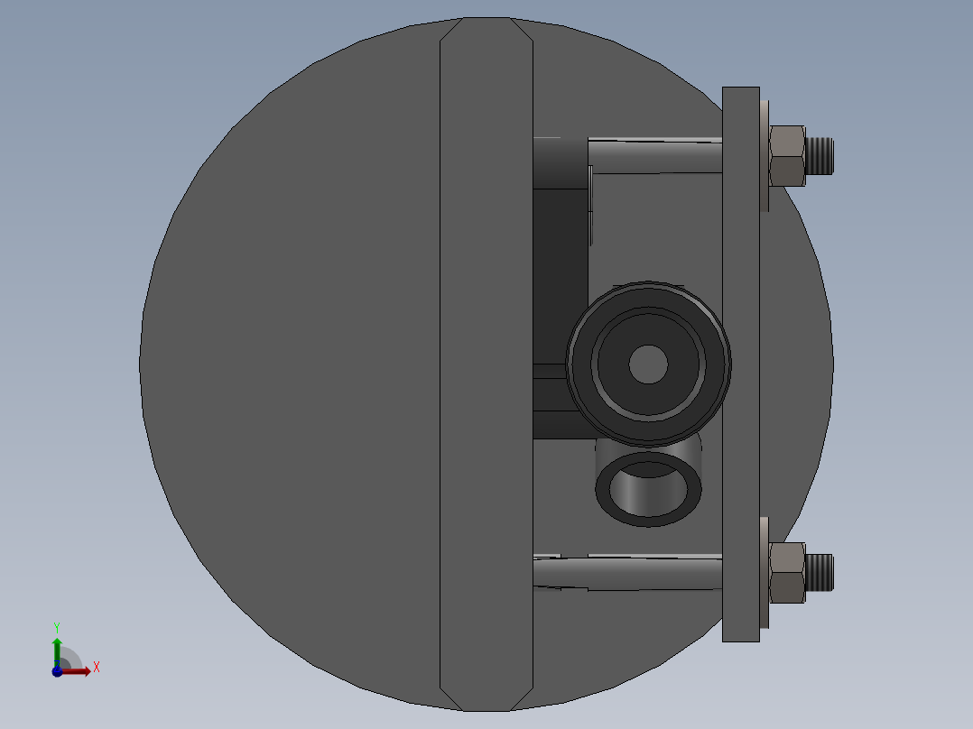 汽车刹车泵壳体（泵体）工艺及车右端面夹具设计【含三维】前视图