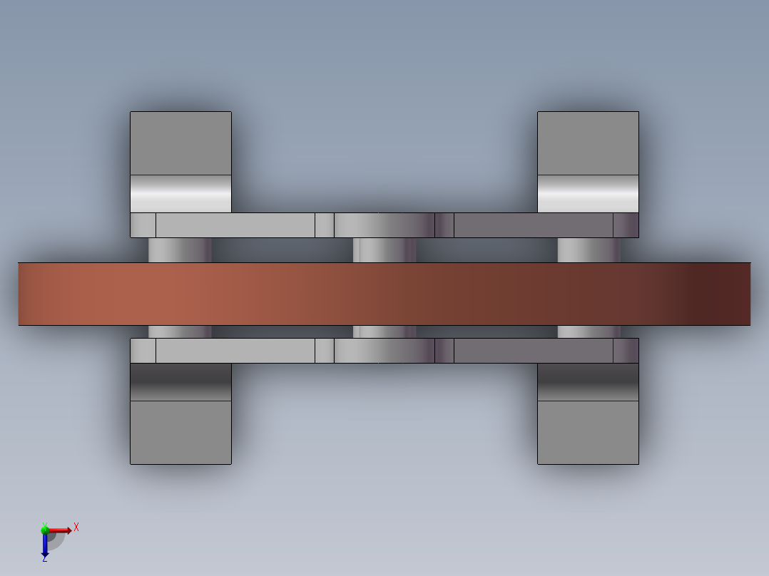 行星齿轮俯视图