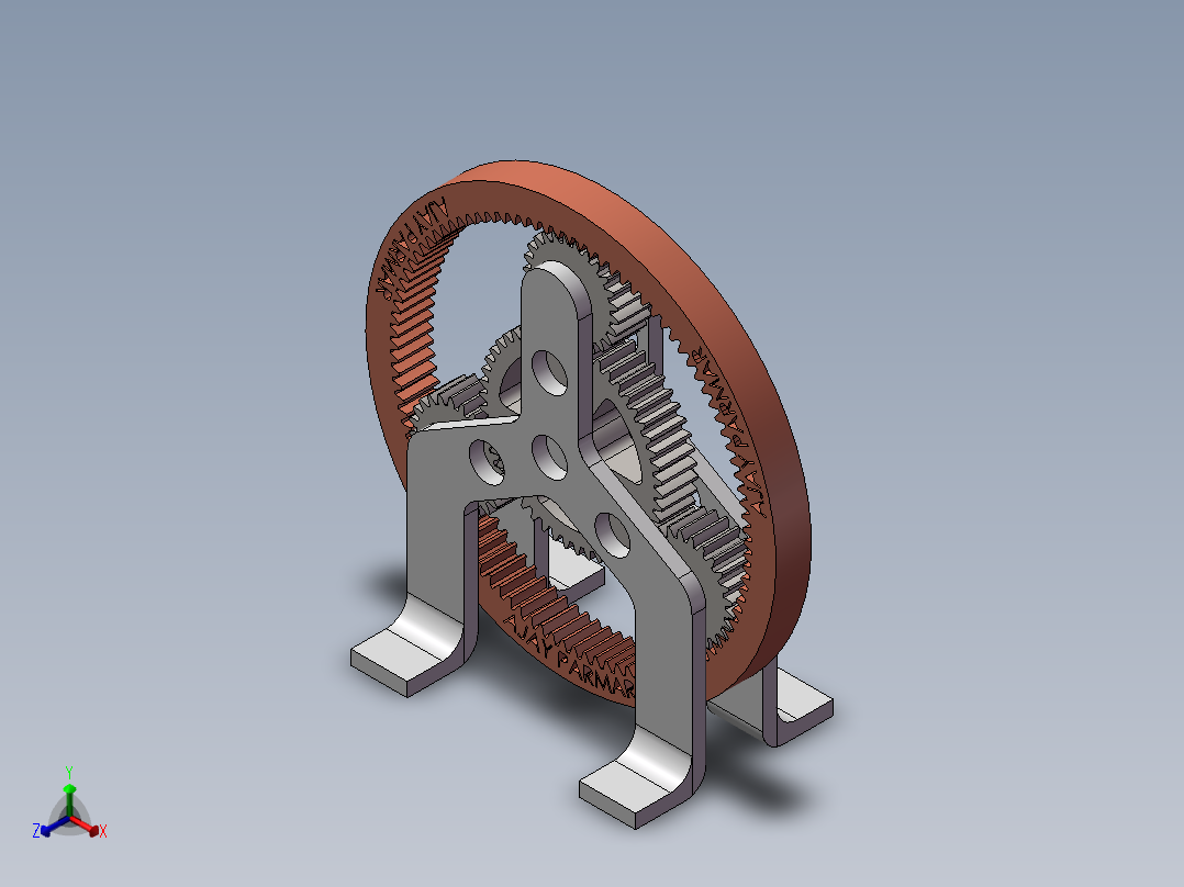 行星齿轮正等轴测图