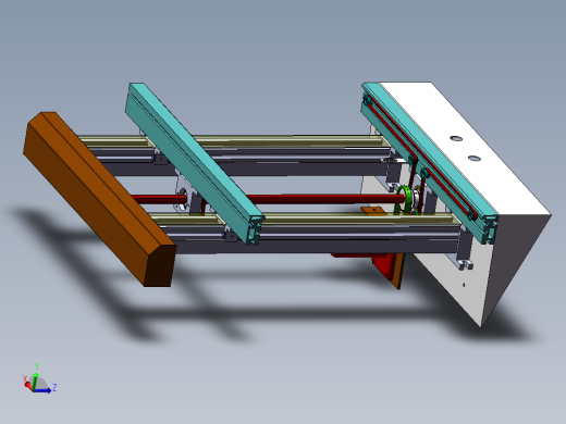0.6米手动宽度可调输送机构