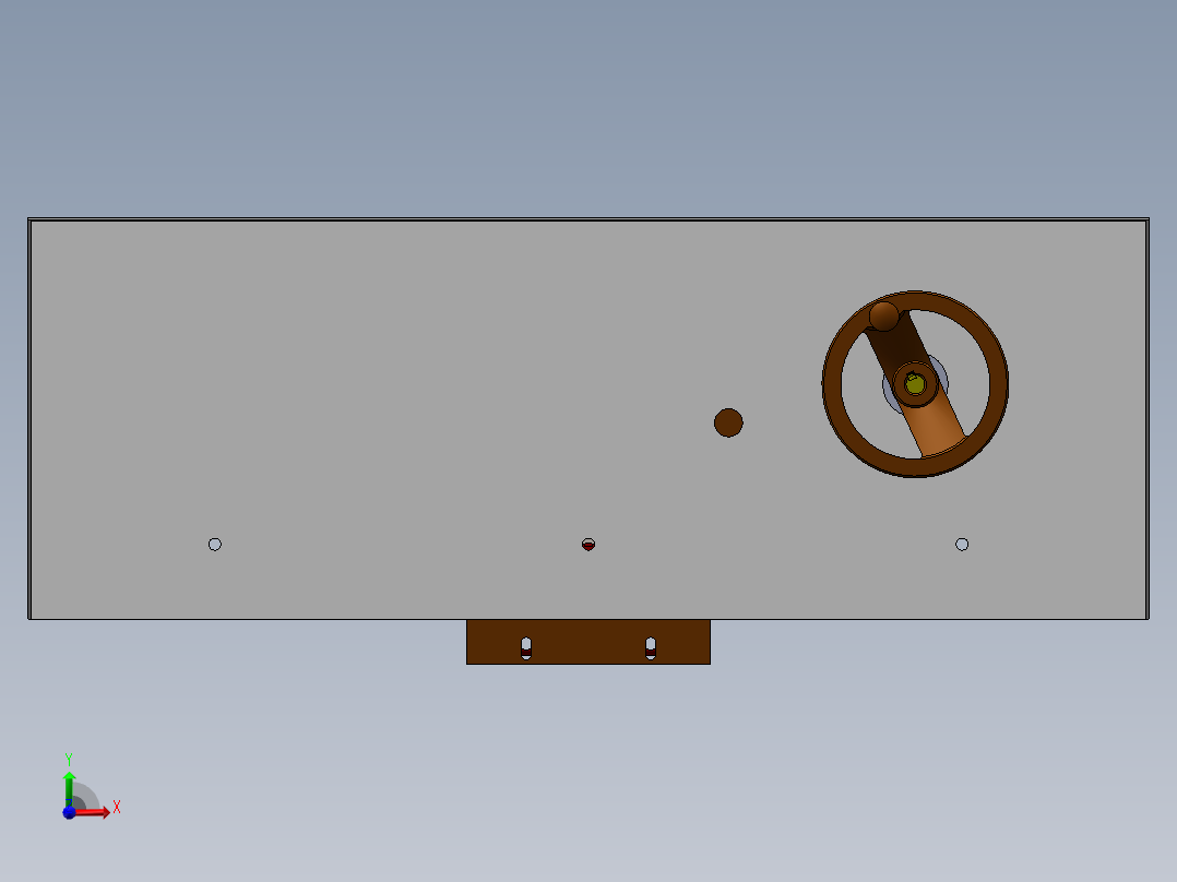 0.6米手动宽度可调输送机构前视图