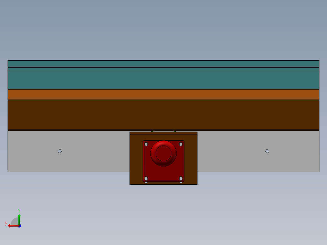 0.6米手动宽度可调输送机构后视图