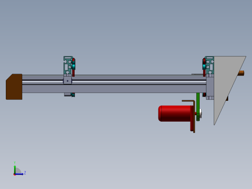 0.6米手动宽度可调输送机构左视缩略图