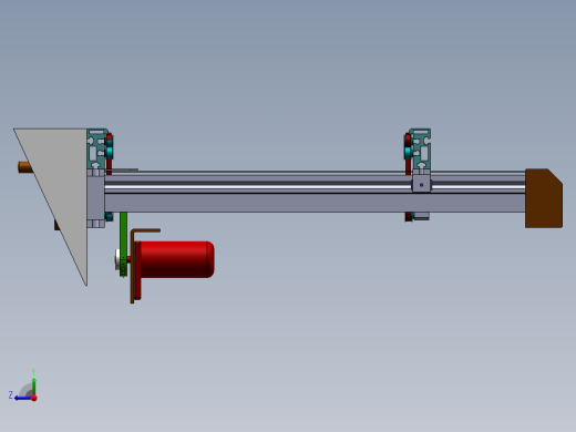 0.6米手动宽度可调输送机构右视缩略图