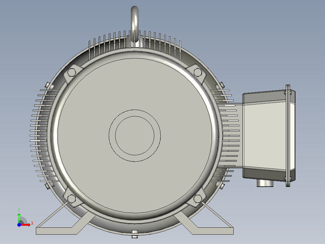 YE3-4三相异步电动机(IMB3)(右侧出线)YE3-160M-4电机前视图