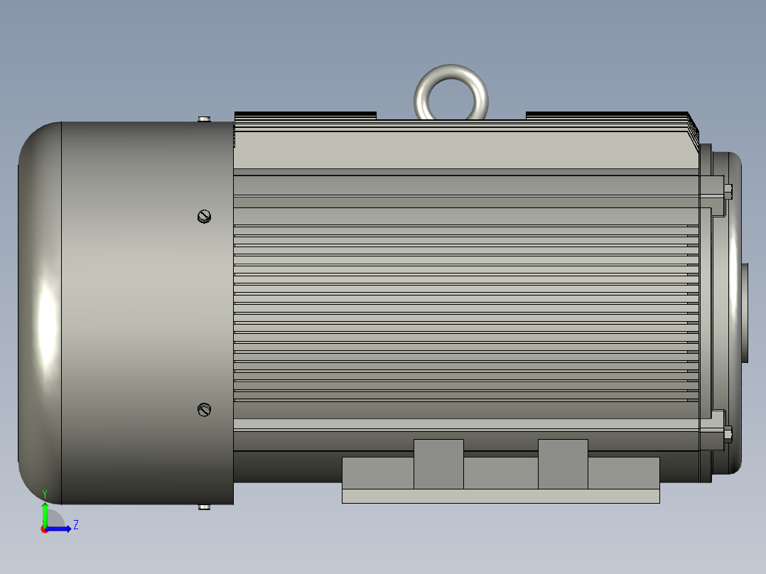 YE3-4三相异步电动机(IMB3)(右侧出线)YE3-160M-4电机左视图