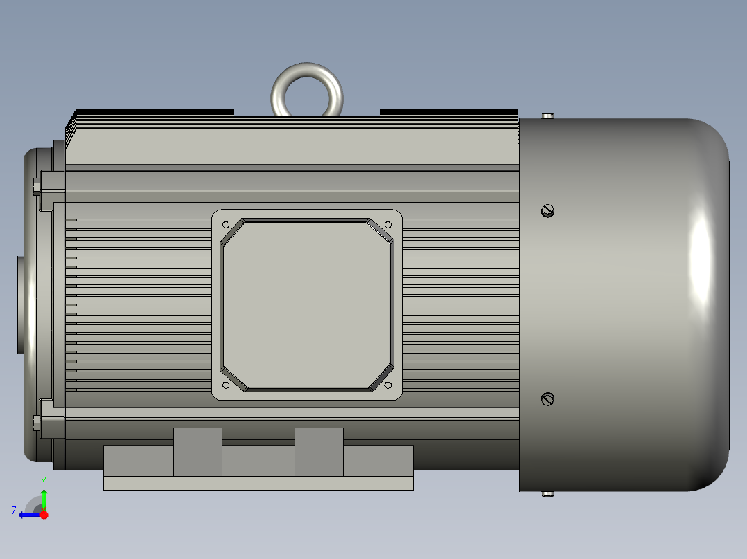 YE3-4三相异步电动机(IMB3)(右侧出线)YE3-160M-4电机右视图