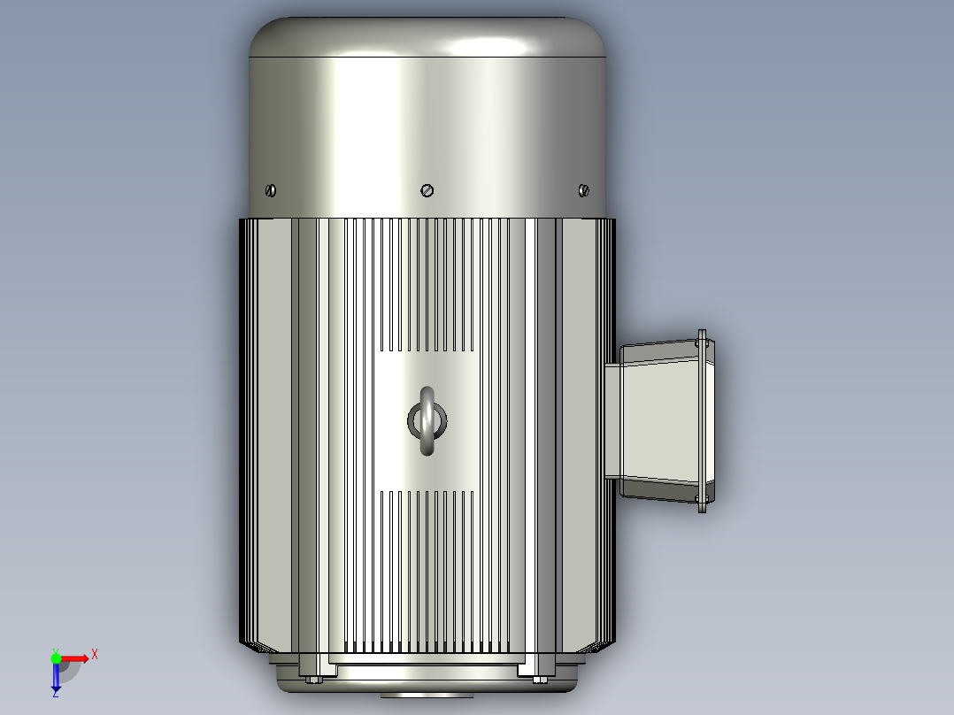 YE3-4三相异步电动机(IMB3)(右侧出线)YE3-160M-4电机俯视图