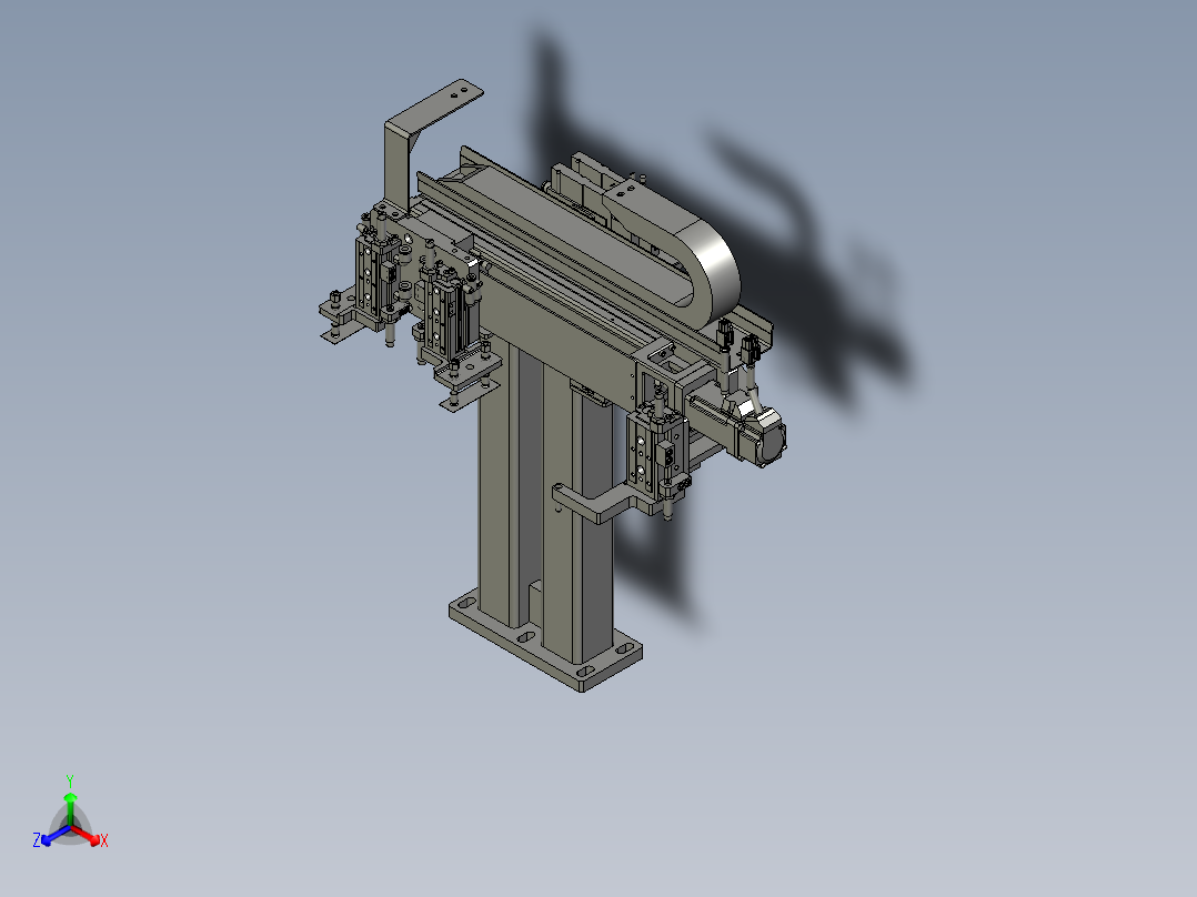 SAWH02-03300-3A0铝片机械手(右)正等轴测图