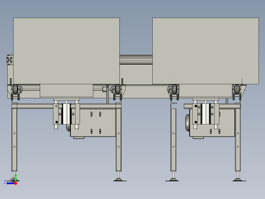 BBBB-左进右出周转箱输送模块右视图