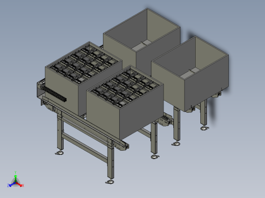 BBBB-左进右出周转箱输送模块正等轴测缩略图