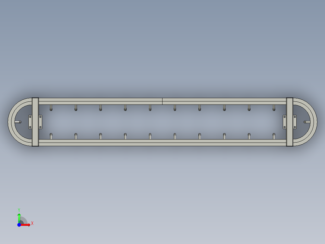 悬挂链装配体前视图