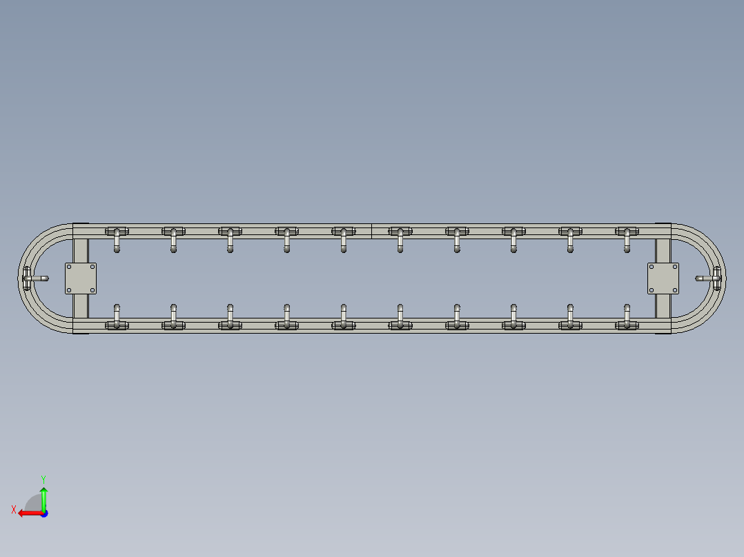 悬挂链装配体后视图