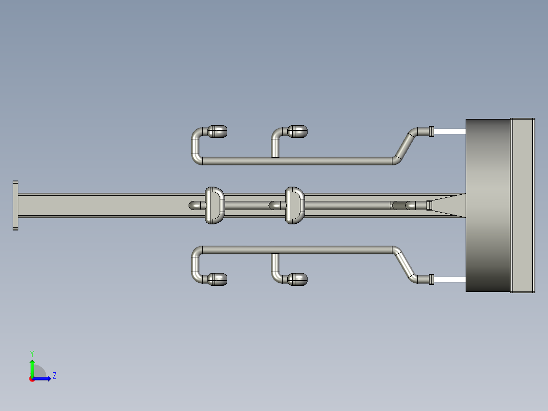 悬挂链装配体左视图
