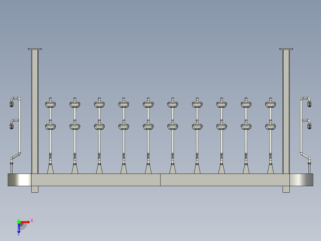悬挂链装配体俯视图