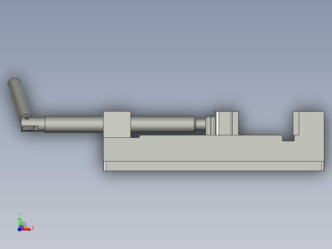 简易平口钳前视图