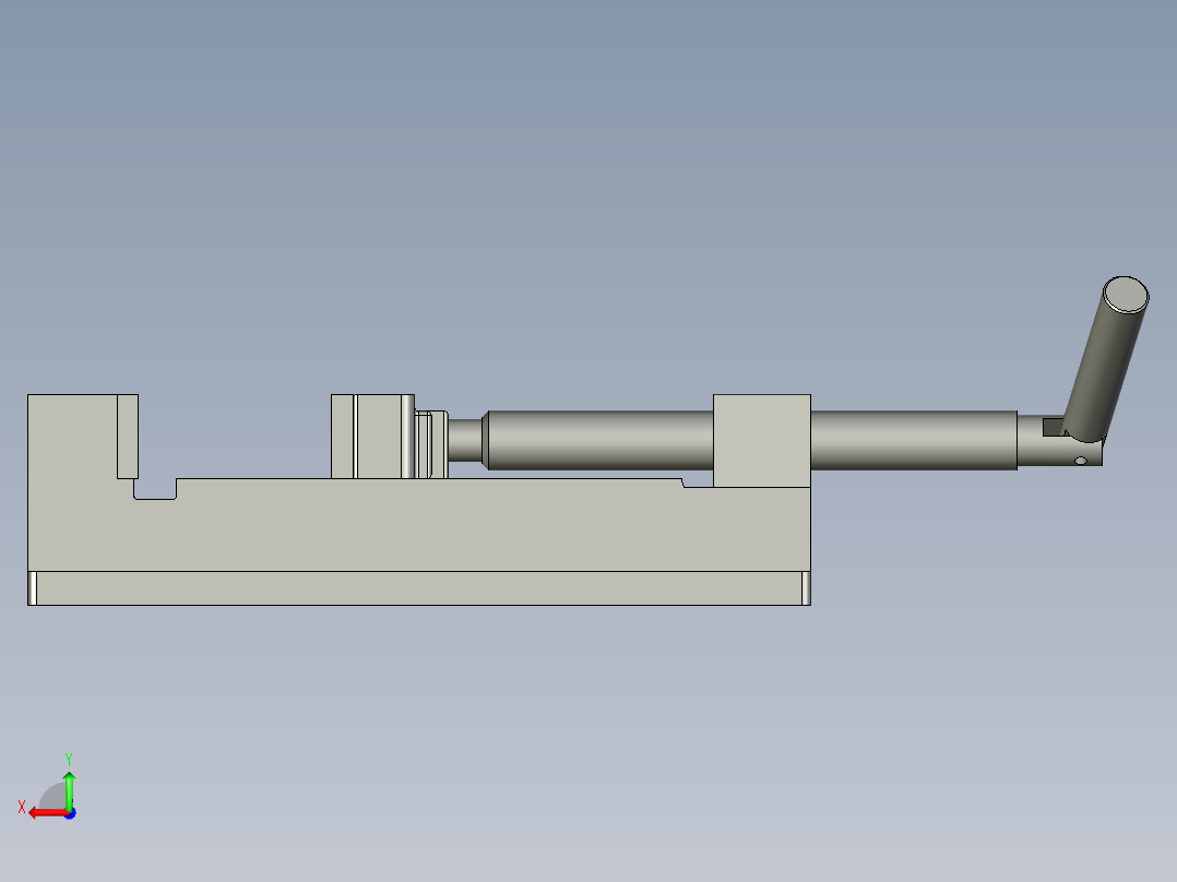 简易平口钳后视图