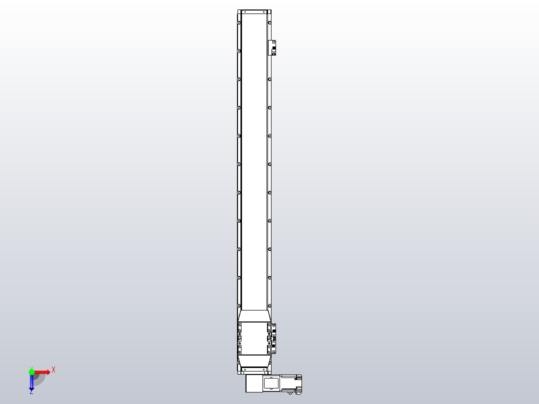 机器人皮带驱动直线轴TPA-GCB-120-P70-L1000-DL-M20-N3俯视图