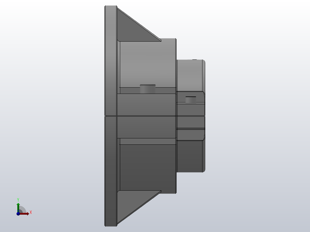 PGFD法兰式轴向固定剖分式轴承_PGFD-70前视图