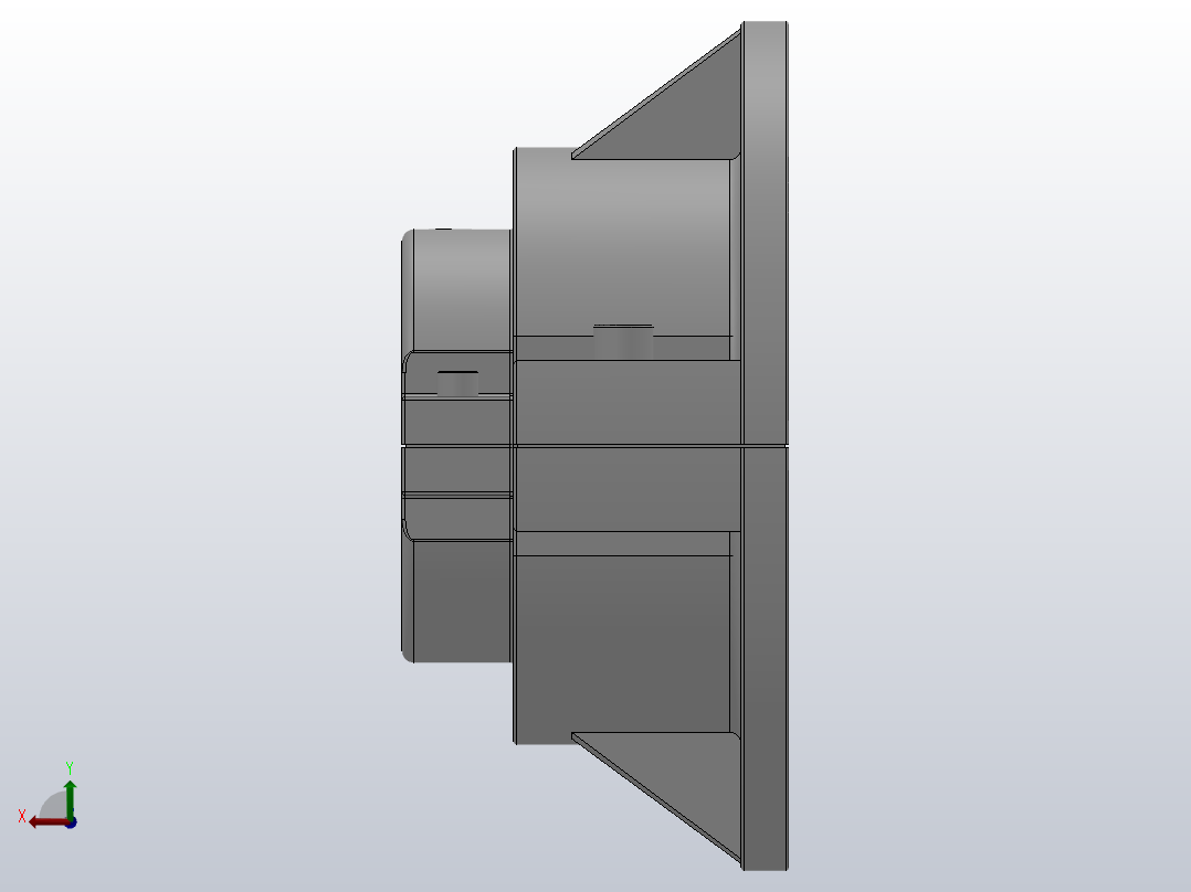 PGFD法兰式轴向固定剖分式轴承_PGFD-70后视图