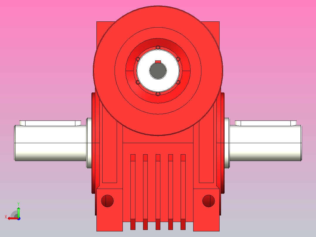 NMRV050蜗轮蜗杆减速机[RV50-E-7.5-SZ]后视图