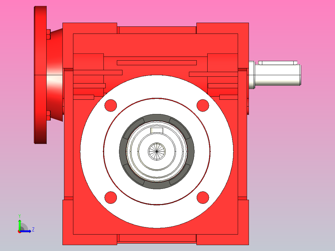 NMRV050蜗轮蜗杆减速机[RV50-E-7.5-SZ]左视图
