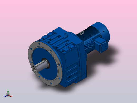 RF107法兰轴伸式安装斜齿轮减速机RF107-Y3-4P-100-M1-0°-Φ450