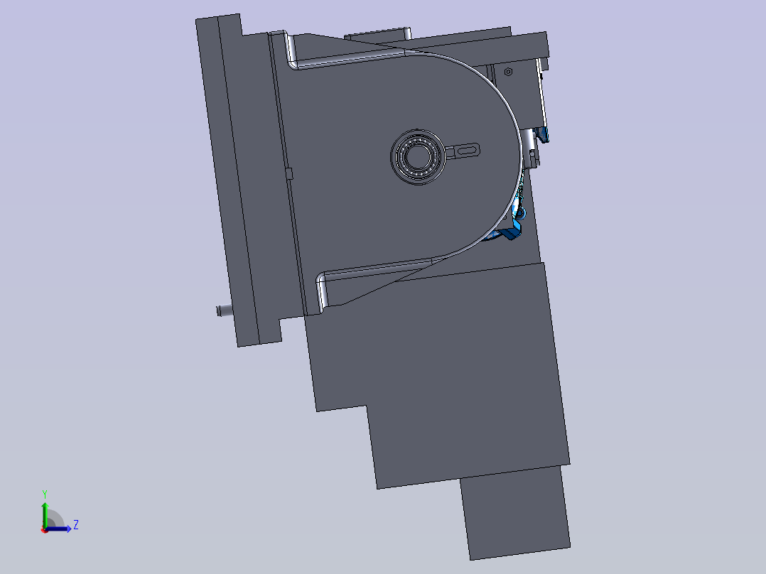 发动机排气歧管CNC加工夹具左视图
