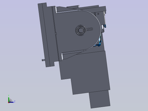 发动机排气歧管CNC加工夹具左视缩略图