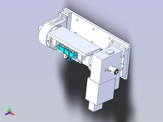 发动机排气歧管CNC加工夹具正等轴测缩略图