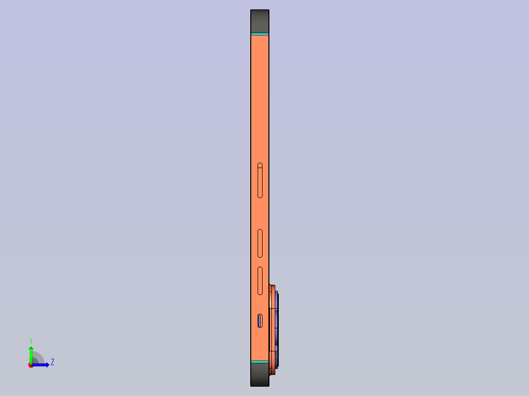 Phone 14手机模型图左视图