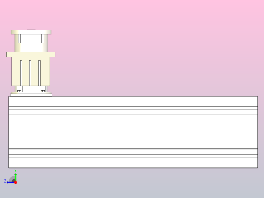 齿带驱动和导轨的龙门轴右视缩略图