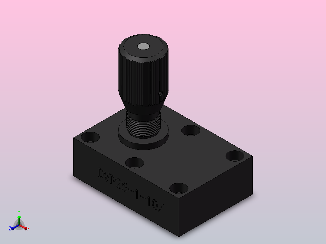 DVP25 节流截止阀正等轴测图