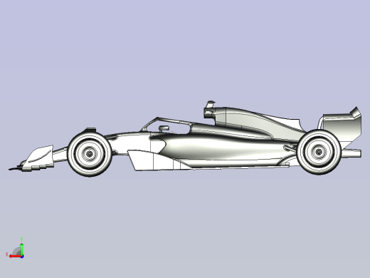 一款F1赛车的3D模型后视缩略图