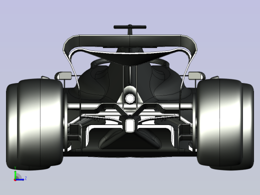 一款F1赛车的3D模型左视缩略图