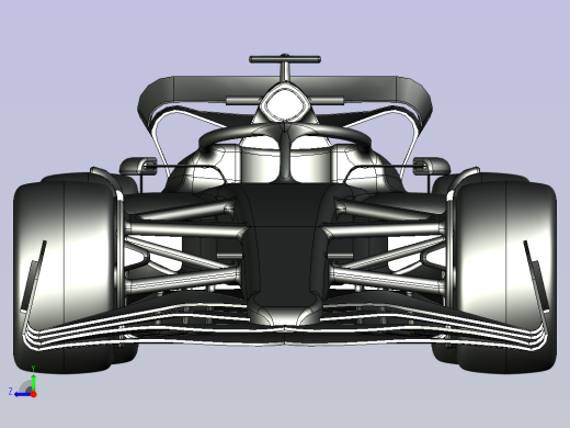 一款F1赛车的3D模型右视缩略图