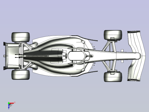 一款F1赛车的3D模型俯视缩略图