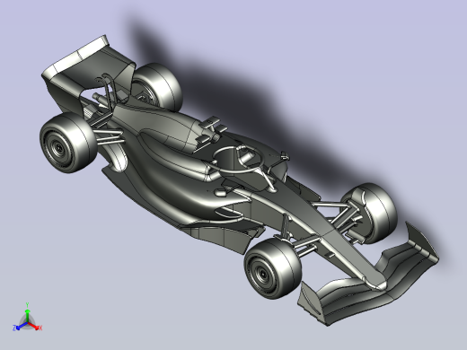 一款F1赛车的3D模型正等轴测缩略图