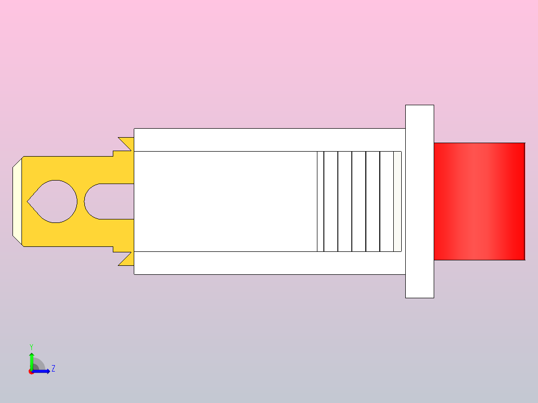 开-关翘板开关3针左视图