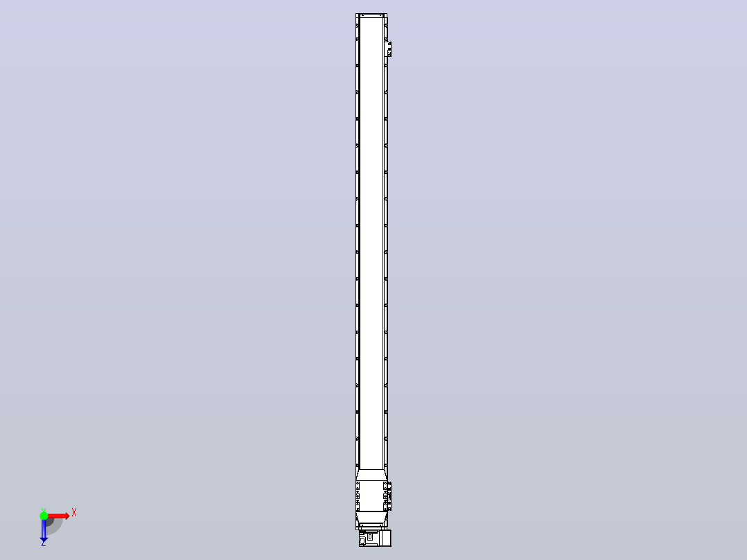 机器人皮带驱动直线轴TPA-GCB-120-P70-L1650-RU-M20-N3俯视图