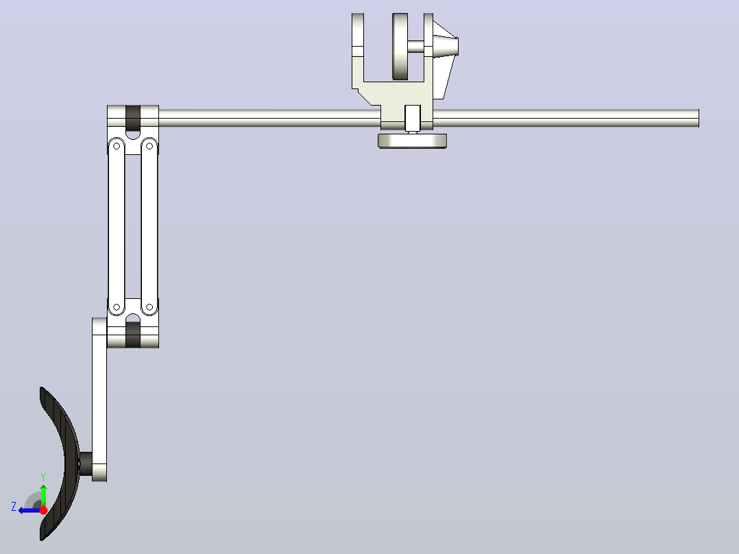 防静电扶手，高度可调右视图