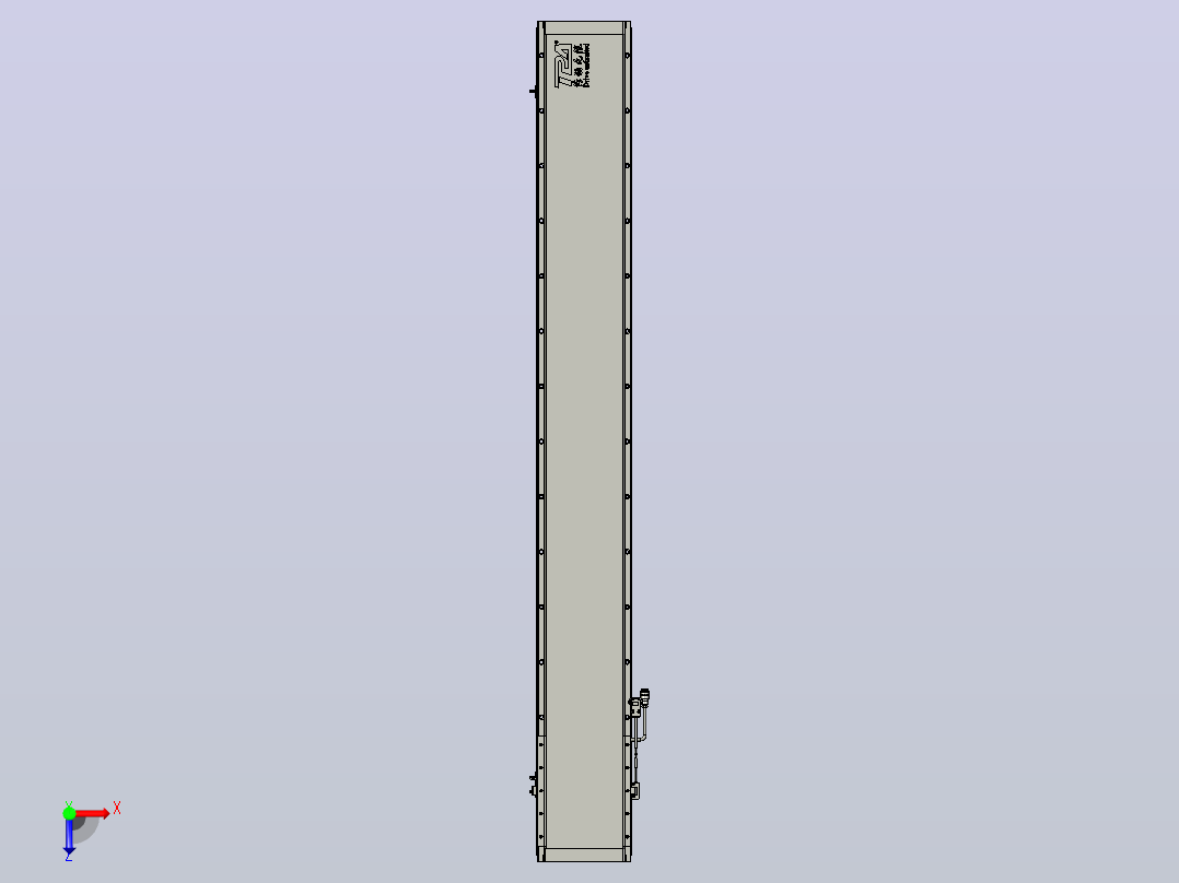 直驱直线电机轴TPA-LNP2-200-55C4-1-L1500-3-C-05-N3俯视图