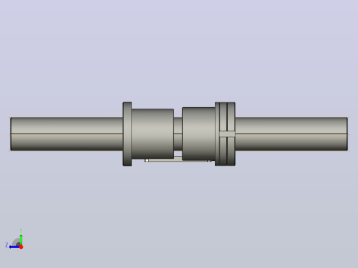 FFZL5010-4滚珠丝杆3D模型右视缩略图