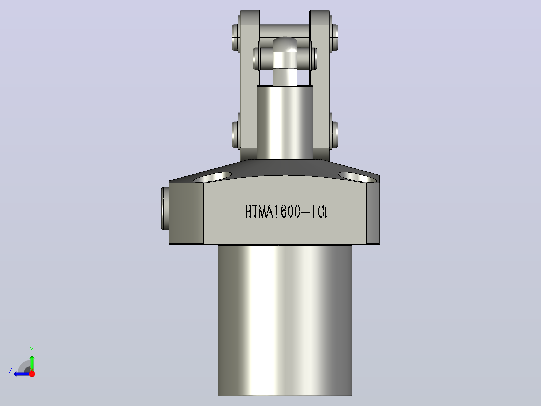 HTMA1600-1CL油压单动杠杆式夹紧器右视图